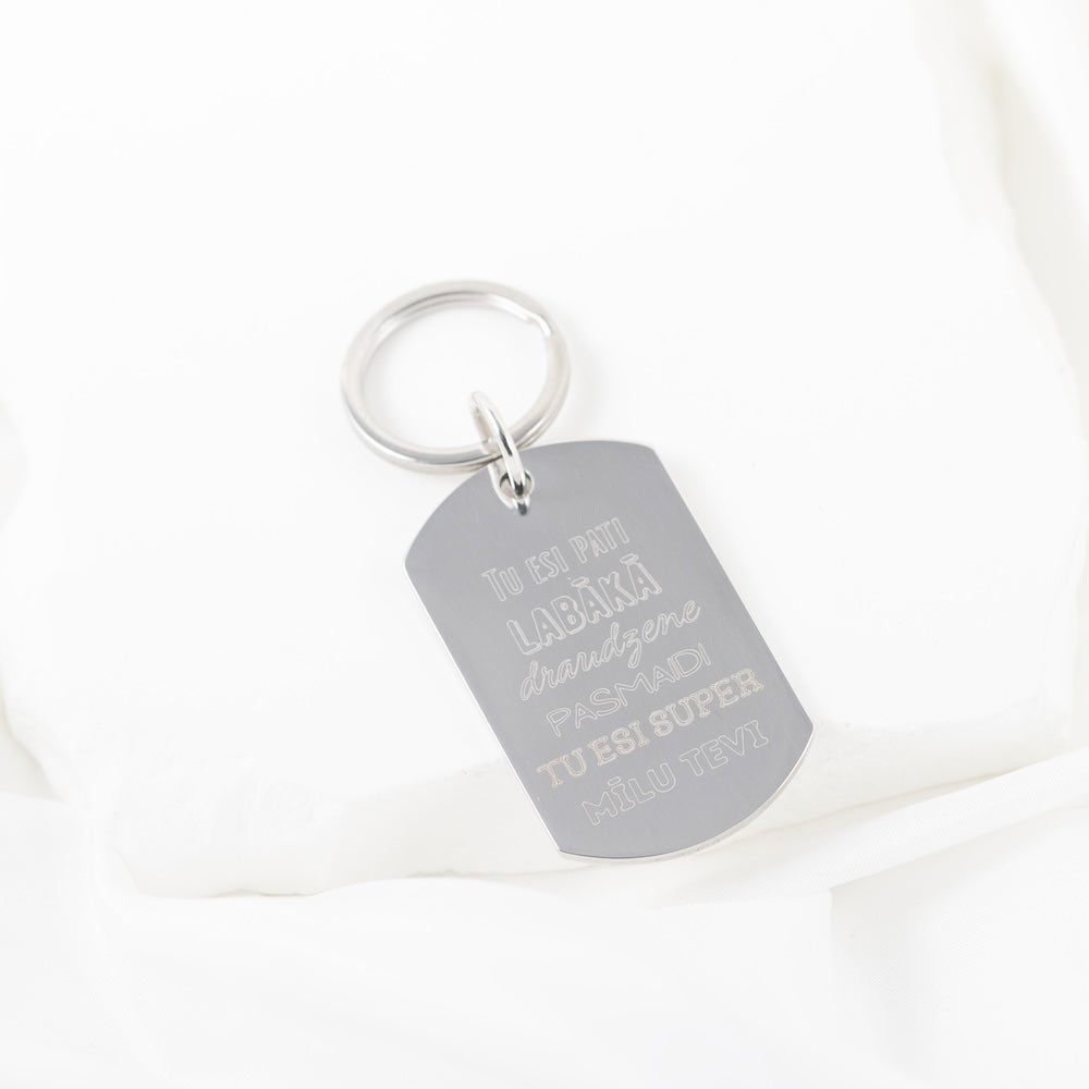 Personalizuotas raktų pakabukas su paveikslėlio graviravimu