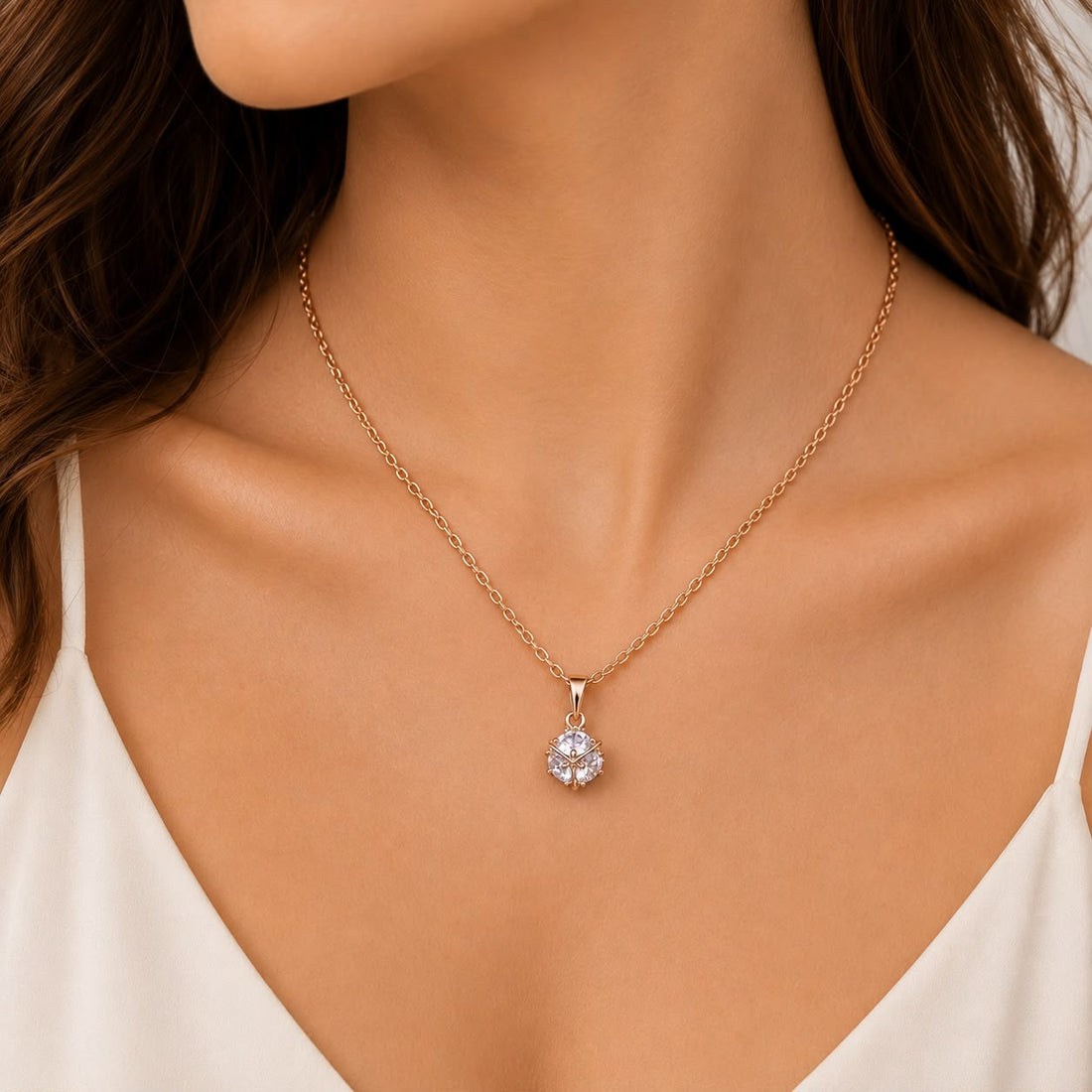 Necklace with crystal pendant 'BONIJA'