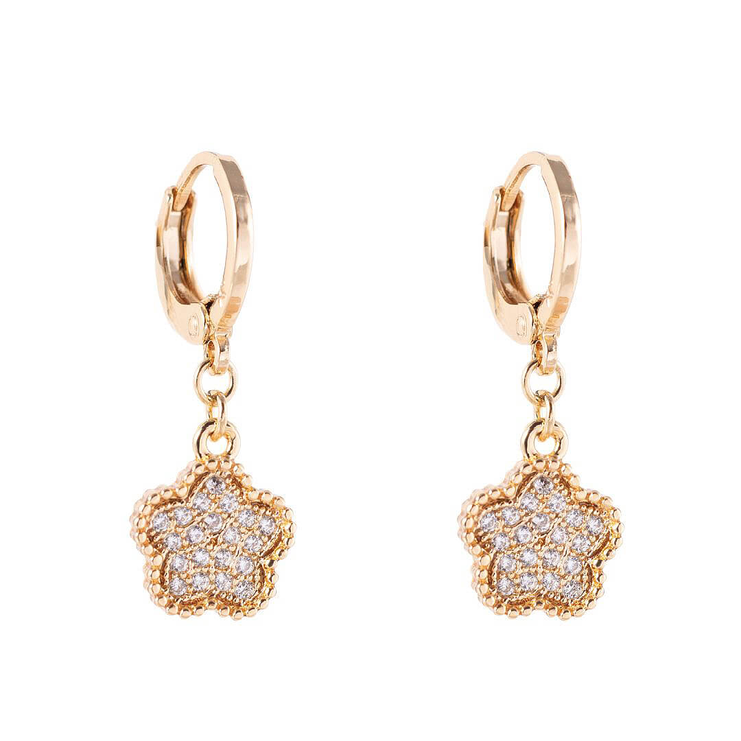 Riņķīšu auskari ar ziediem 'MAIRA'