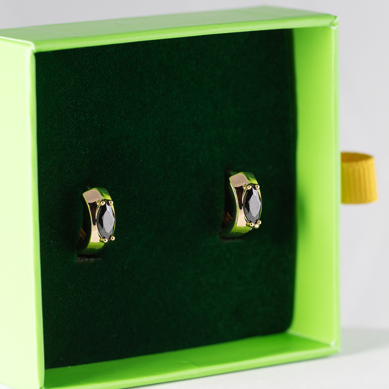  Antialerģiski Riņķīšu auskari ar kristāliem 'ANYA'