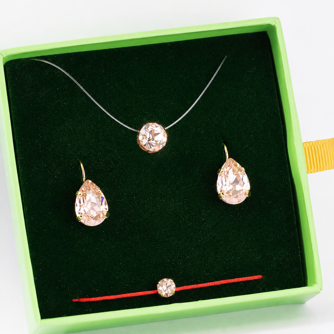 Crystal jewelry set 'RHODODENDR' - bracelet as a gift