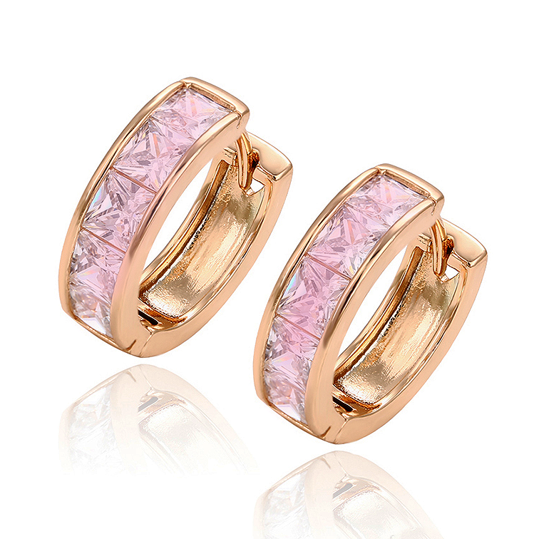 APZELTĪTI ROZĀ AUSKARI